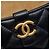 Chanel Black CC gestepptes Lammfell und Wildleder Doppelzip-Handytasche mit Kette Schwarz - Ansicht 5