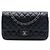 Chanel Black Medium Classic Caviar Double Flap Nero