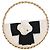 Clutch Chanel White Mini Lambskin Round Camellia Bianco Bianco sporco