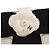 Clutch Chanel White Mini Lambskin Round Camellia Bianco Bianco sporco - vista 10