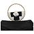 Clutch Chanel White Mini Lambskin Round Camellia Bianco Bianco sporco - vista 15