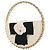 Clutch Chanel White Mini Lambskin Round Camellia Bianco Bianco sporco - vista 2