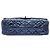 Chanel Blue Quilted Metallic Aged Calfskin Reissue 2.55 Double Flap 227 Blu navy - vista 3