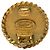 Orecchini a clip rotondi Chanel Gold CC placcati oro e smalto D'oro - vista 3