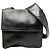 Borsa a tracolla Chanel in pelle di agnello nera con logo Nero