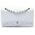 Chanel White Medium Classic Caviar Double Flap Bianco