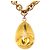 Collana con pendente Chanel Gold CC in resina placcato oro D'oro - vista 4