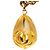 Collana con pendente Chanel Gold CC in resina placcato oro D'oro - vista 5