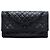 Chanel Black CC trapuntato in agnello e grosgrain So Black Flap Nero