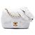 Chanel White Mini Square Lambskin Romance Single Flap Bianco Crudo