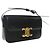 Céline Borsa a tracolla Celine Triomphe Claude in pelle di vitello lucida nera Nero - vista 6