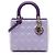 Dior Lady Dior in agnello tricolore viola taglia Medium Porpora