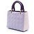 Dior Lady Dior in agnello tricolore viola taglia Medium Porpora - vista 2