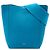 Céline Borsa a secchiello Seau Sangle in pelle di vitello a grana morbida blu Small di Celine