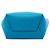 Céline Borsa a secchiello Seau Sangle in pelle di vitello a grana morbida blu Small di Celine - vista 3