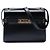 Saint Laurent Manhattan Crossbody in pelle di vitello liscia nera mini Nero