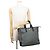 Borsa Tote Triangle in nylon Saffiano Prada Marrone Nero - vista 4