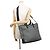 Borsa Tote Triangle in nylon Saffiano Prada Marrone Nero - vista 5
