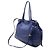 Borsa tote/a tracolla in pelle blu Prada - vista 3