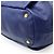 Borsa tote/a tracolla in pelle blu Prada - vista 4