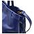 Borsa tote/a tracolla in pelle blu Prada - vista 7