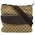 Borsa a tracolla GUCCI GG Canvas Beige Cachi Marrone scuro