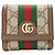Cartera compacta GUCCI Ophidia GG Supreme Castaño Roja Beige Verde