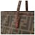 Borsa Tote Fendi Zucca in marrone kaki e rosso scuro Cachi Marrone scuro - vista 10