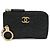 Monedero de piel de cordero negro Chanel