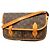 Louis Vuitton Monogram Gibeciere MM Schultertasche Braun