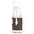 Borsa Louis Vuitton Monogram Nano Bucket Marrone Bianco - vista 2