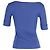 Top de cuello barco Lauren Ralph Lauren con algodón azul - vista 3
