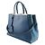 Fendi 2Jours Kalbsleder Handtasche Blau - Ansicht 2