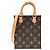 Bolso de hombro Louis Vuitton Petit Sac Plat Monogram Castaño