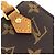Bolso de hombro Louis Vuitton Petit Sac Plat Monogram Castaño - vista 5