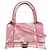 Borsa a mano e a tracolla Hourglass Small in denim rosa Balenciaga