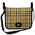 Borsa a tracolla in tela e pelle Burberry Nero