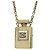 Collana con pendente profumo Chanel D'oro Metallico