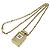 Collana con pendente profumo Chanel D'oro Metallico - vista 2