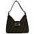 Borsa a tracolla in tela e pelle Fendi Marrone