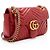 Borsa Gucci Matelasse Leather GG Marmont con patta media Rosso - vista 2