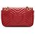 Borsa Gucci Matelasse Leather GG Marmont con patta media Rosso - vista 3