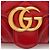 Borsa Gucci Matelasse Leather GG Marmont con patta media Rosso - vista 9