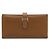 Hermès Hermes Bearn 2 Plis Dreifach-Geldbörse aus Leder Metallisch Bronze