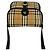 Borsa a tracolla in tela e pelle Burberry Marrone - vista 5