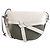 Bolso de hombro pequeño de piel de becerro Loewe Gate Blanco