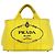 Prada Canapa Canvas 2way Tasche Gelb - Ansicht 2