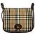 Borsa a tracolla in pelle e tela Burberry Marrone Beige - vista 2