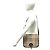 Borsa a tracolla in pelle e tela Burberry Marrone Beige - vista 3