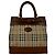Burberry Leder-Tote-Bag Braun